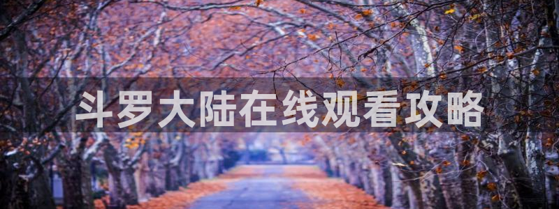 囧次元app正版下载：斗罗大陆在线观看攻略