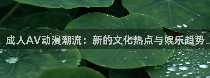 囧次元下载：成人AV动漫潮流：新的文化热点与娱乐趋势
